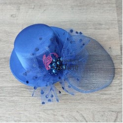 Voaleta pentru decor par cu clema de prindere VTL008BB - Albastra